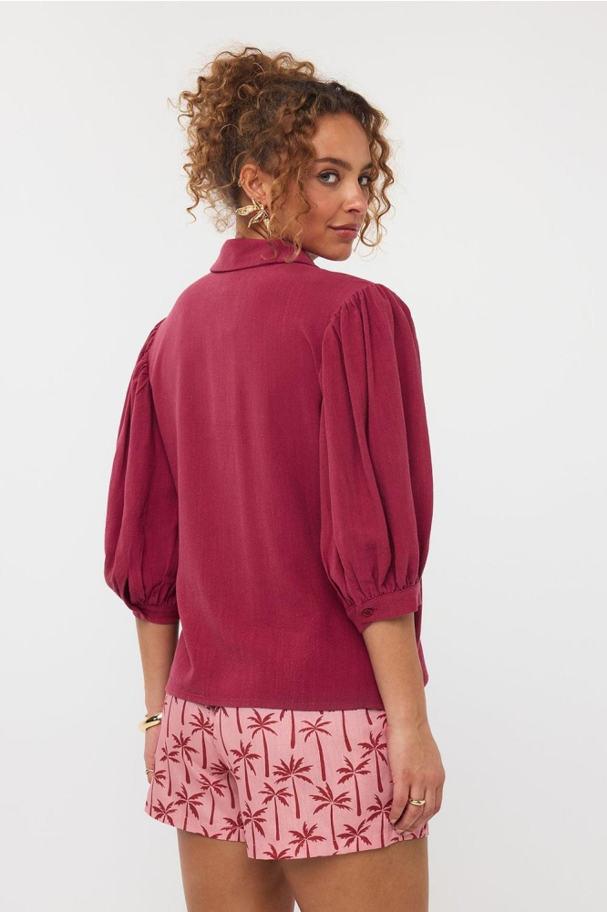 BLOUSE HEIDI HSS2553 108 WINE RED